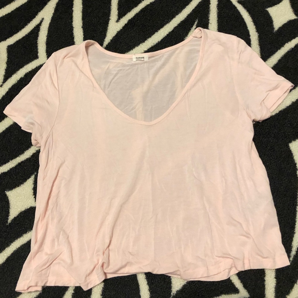 Pink V-neck Top